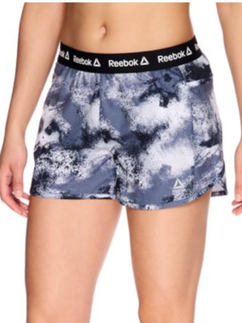 EUC Reebok women's fearless splatter print running shorts size S